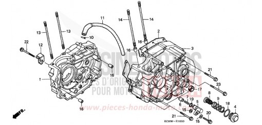 CRANKCASE (1) CG125W de 1998